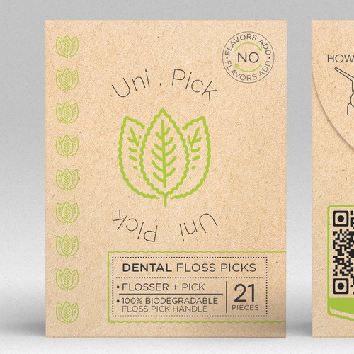 We need a Clean & Minimum design for our first Smart packaging dental floss picks product Design by O!shine-design