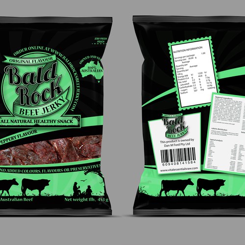 Beef Jerky Packaging/Label Design デザイン by AleDL