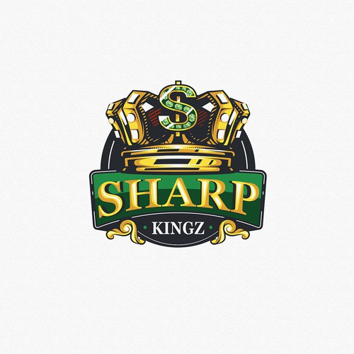 Sports betting community logo with a kings crown incorporated into the design Design by sarvsar