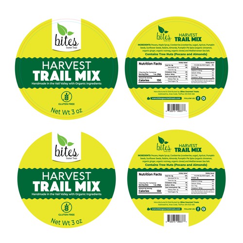 Diseño de Design a Food Label for Harvest Trail Mix (logo and dieline files included) de EARTH SONG