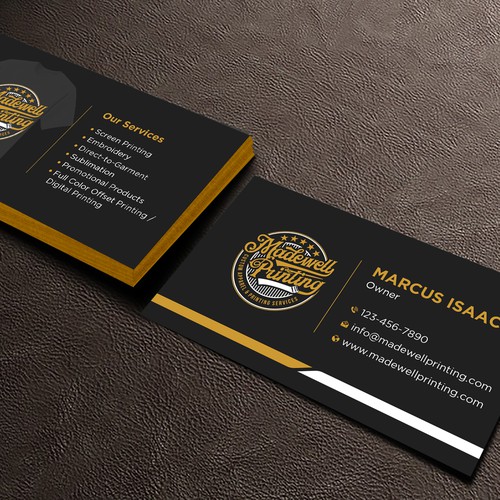 Business Card for a Custom Clothing/Product Business Design by Brandmaker artist