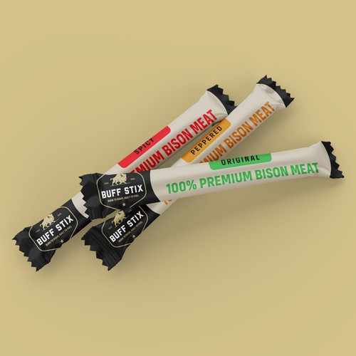 Buff Stix...Lean, Delicious, Buffalo Strong. Design by Studio 135+