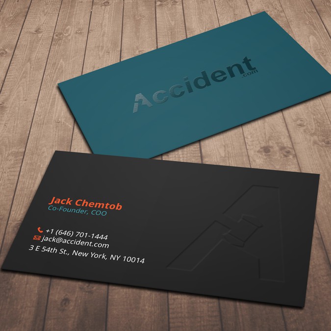 Save People From Accidents with Accident.com | Business card contest