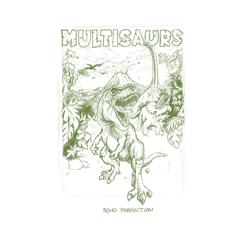 Keyvisual for MULTISAURS - an interactive Multimedia Show for Children from 4 years old Design by Antonius Agung