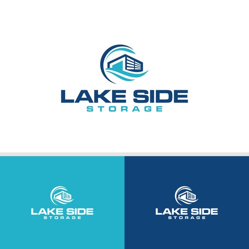 Standout logo for a self storage facility next to a lake. Targeting boats and rvs Design by StudioJack