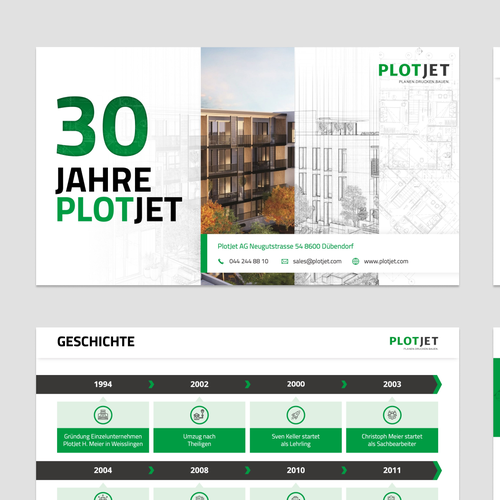 Design a Stunning Presentation for PlotJet's 30th Anniversary Design by subscript