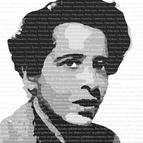 Hannah Arendt illustriert Design by Prakriti_S
