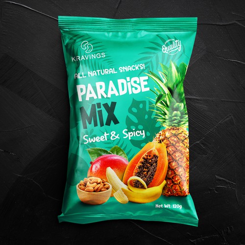 Premium snack bag for consumers who value quality ingredients