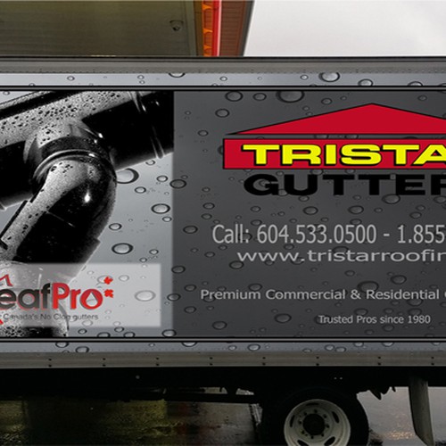 Tristar Gutter truck vehicle wrap (I AM HAVING A PRO INSTALL WRAP) Design by Andygraphics2