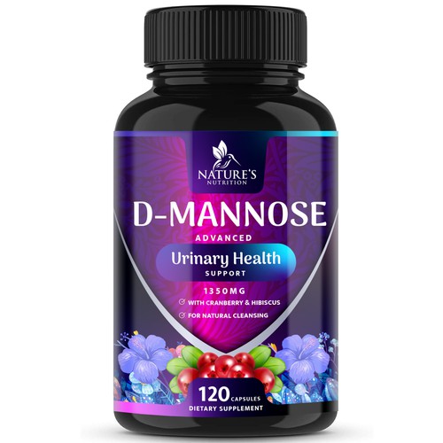 Colorful D-Mannose Design Needed for Nature's Nutrition Design by R O S H I N