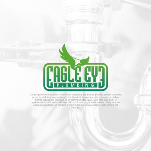 Eye catching and very marketable logo for plumbing company. The company name is Eagle Eye Plumbing Design by ElVano_Eiji ✔