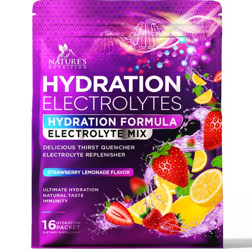 Refreshing Hydration Electrolytes Design Needed for Nature's Nutrition Design by agooshe