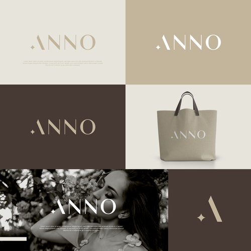 Design Craft a Unique Wordmark and Monogram for ANNO's Luxury Evening Wear por Logocentris™