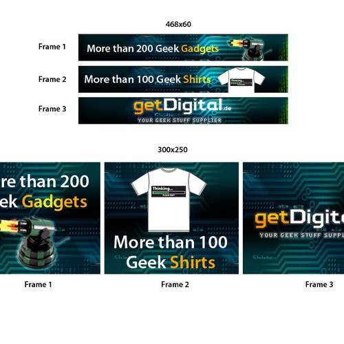 Transforming our existing banners to various formats Design by Deep Bluee