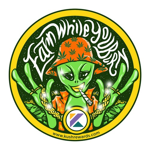 Sticker design for Kush Rewards Design by Adik