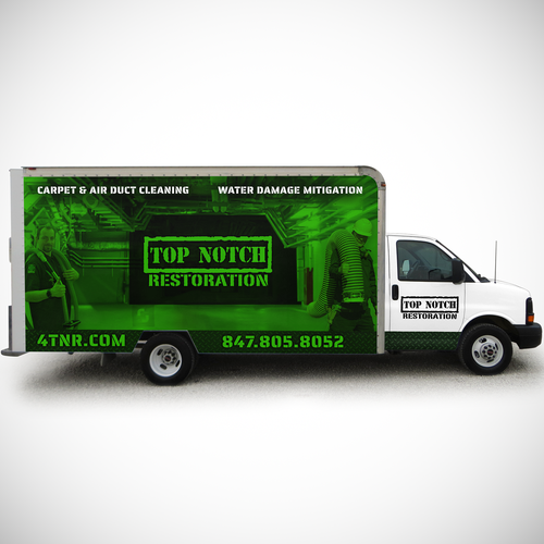 box truck wall 12x6ft to attract people to our service. Design by 0N73R99