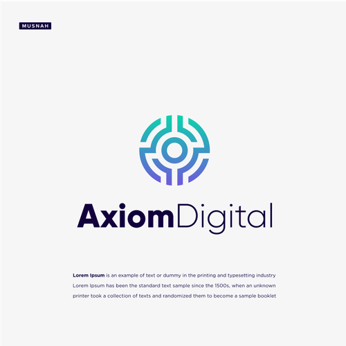 axiom digital logo design Design by musnah