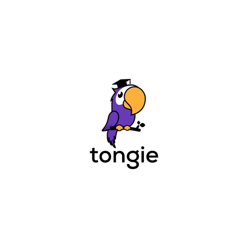 Design di Design Tongie's brand which is an A.I. boosted, language teaching mobile app di odle