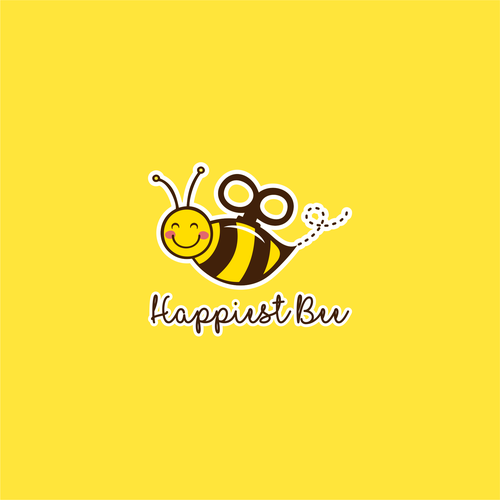 Design a cute, happy logo for Happiest Bee. Design réalisé par eggny