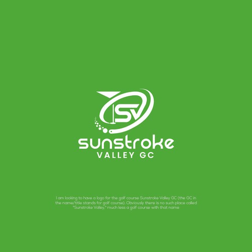 Logo for fictional Sunstroke Valley Golf Club Design by JosH.Creative™