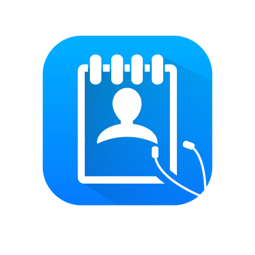 Medical Record Keeping App Icon Icon or button contest