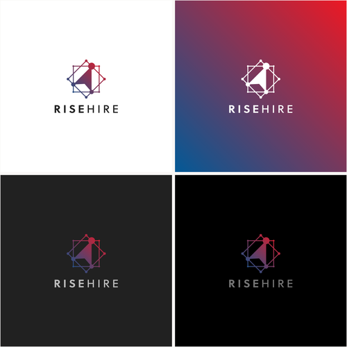 Create a polished yet creative logo for RiseHire Design by abstrart