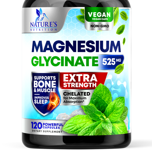 Natural Magnesium Glycinate Design needed for Nature's Nutrition Design by rembrandtjurin