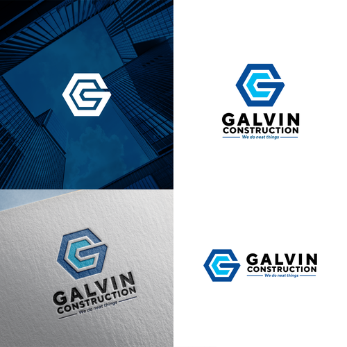 galvin construction logo Design by -[ WizArt ]-