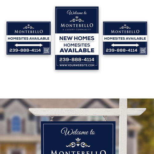Upscale and Sophisticated New Homes for Sale - Signage Design by GraphicVersa