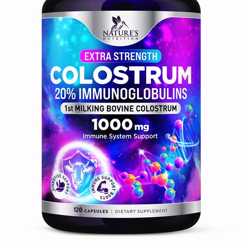 Powerful, Colostrum Design Needed for Nature's Nutrition Design by FreshApple@Michelle