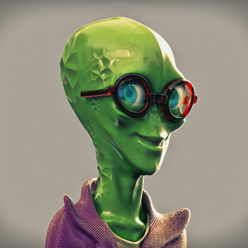 Alien main character design for a movie Design by dxbdesign