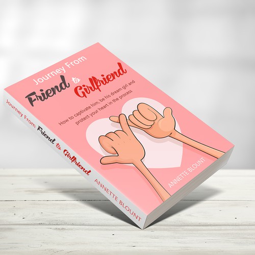 Design a book cover that is fun and playful to help single women experience love beyond friendship Design by Dina Designs