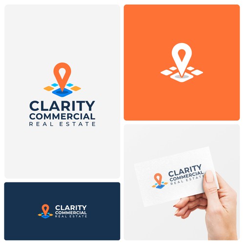 Logo + Brand Guide for Clarity Commercial Real Estate Design by Oranye Putih