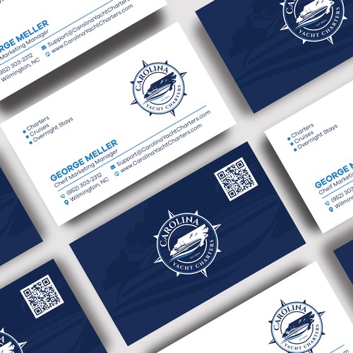 Carolina Yacht Charters Business Card Design by Shila Rani Das