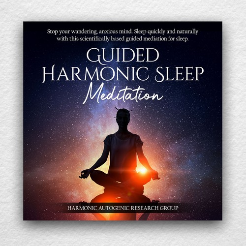 Design an abstract dark on dark sleep meditation book cover Design by The Cloud Digital