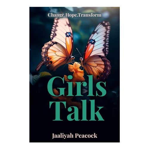 I need a beautiful butterfly book cover for my first book for women all around the world Design by MbahDjoyo