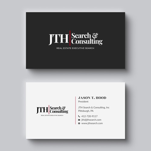 Business Card Design for Executive Search Firm Design by IK_Designs