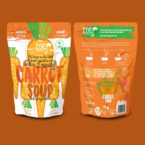 Modern / trendy soup packaging! Design by RUDI STUDIO