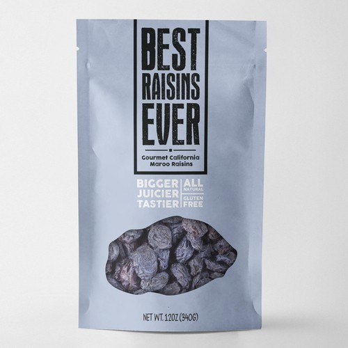 Best Raisins Ever - package design for PREMIUM raisins-ontwerp door EM180