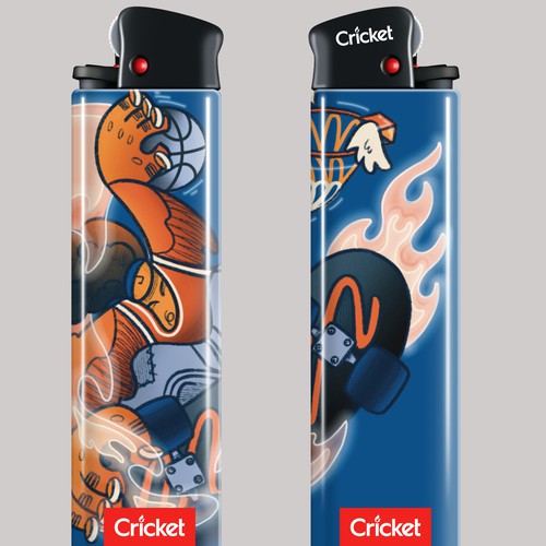 Create illustrations for a limited collection of Cricket Lighters (Multiple Winners) Design by _razz_art_