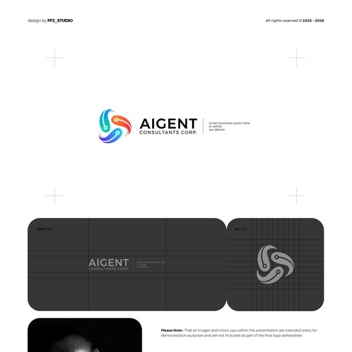 AI Agent Company: Appealing to small to medium sized businesses. Design by FF3