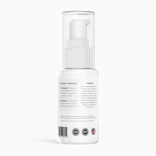 Hair Care Serum Label - Anti Gray Hair Serum Design by rendy_