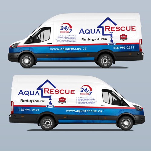 Aquarescue Van Wrap Design by DuhaCreative