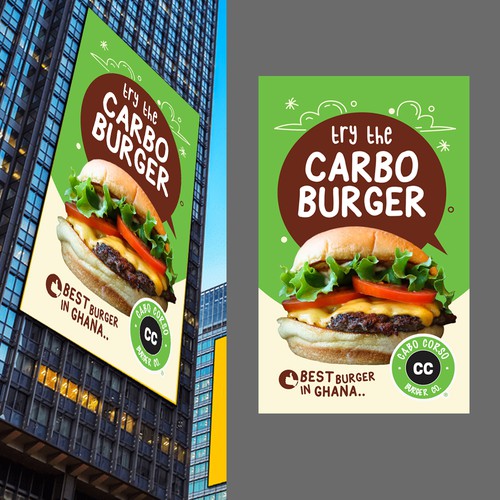 Billboard for Burger Company Design by thecube83