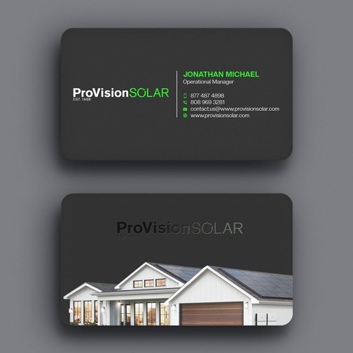 Solar Business Cards Design réalisé par Xclusive16