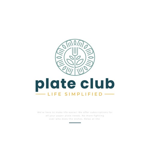 "I created the first paper plate subscription company logo!" - Your next claim to fame Design by D Better Design