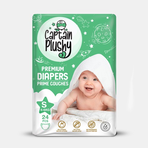 Packaging for playful baby diapers brand Design by Rajith Shantha