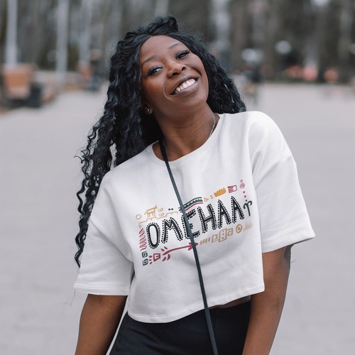 African Diaspora "QUEEN" Dialect T-Shirt Design Design by Zyatu