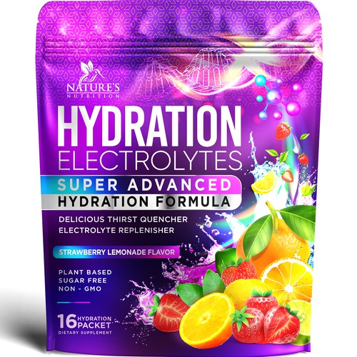 Refreshing Hydration Electrolytes Design Needed for Nature's Nutrition Design by agooshe