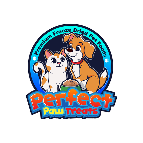 Perfect Paw Treats Modern & Vibrant Happy Logo Design by azmii_craft